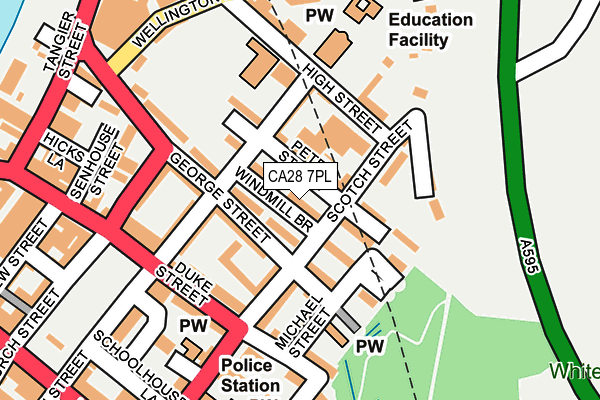 CA28 7PL map - OS OpenMap – Local (Ordnance Survey)