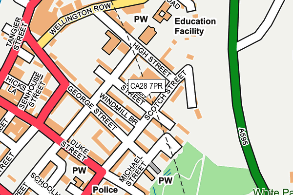 CA28 7PR map - OS OpenMap – Local (Ordnance Survey)