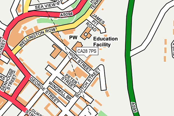 CA28 7PS map - OS OpenMap – Local (Ordnance Survey)