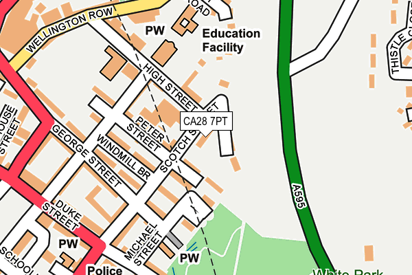 CA28 7PT map - OS OpenMap – Local (Ordnance Survey)