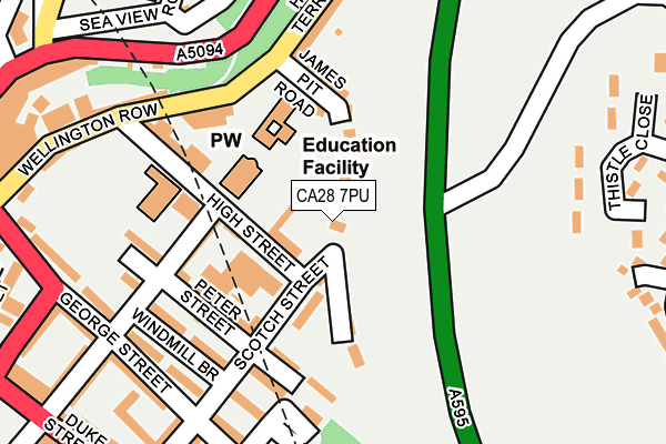 CA28 7PU map - OS OpenMap – Local (Ordnance Survey)