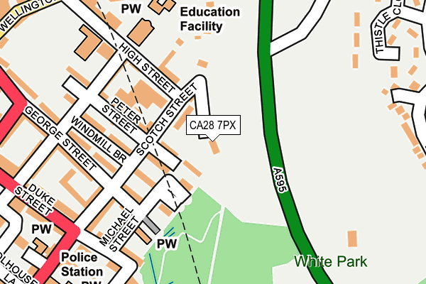 CA28 7PX map - OS OpenMap – Local (Ordnance Survey)