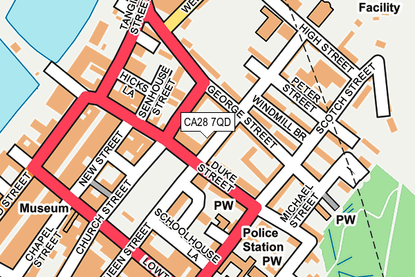 CA28 7QD map - OS OpenMap – Local (Ordnance Survey)