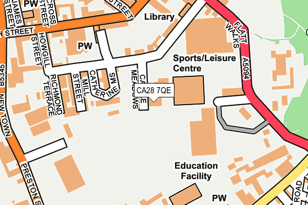 CA28 7QE map - OS OpenMap – Local (Ordnance Survey)