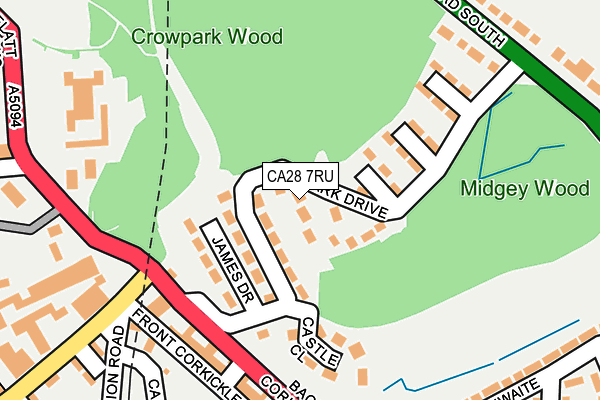 CA28 7RU map - OS OpenMap – Local (Ordnance Survey)