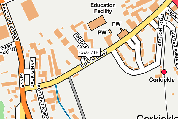 CA28 7TB map - OS OpenMap – Local (Ordnance Survey)