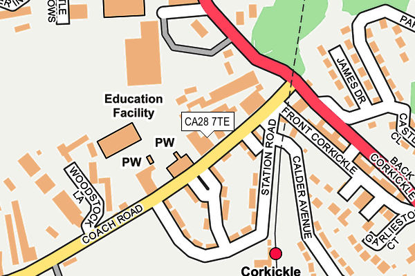 CA28 7TE map - OS OpenMap – Local (Ordnance Survey)