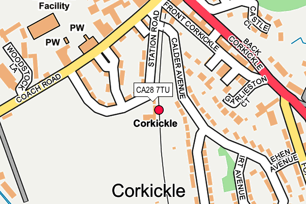 CA28 7TU map - OS OpenMap – Local (Ordnance Survey)