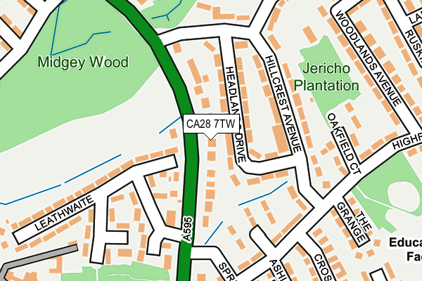 CA28 7TW map - OS OpenMap – Local (Ordnance Survey)