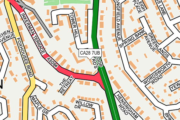 CA28 7UB map - OS OpenMap – Local (Ordnance Survey)