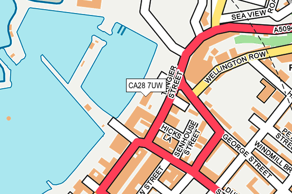 CA28 7UW map - OS OpenMap – Local (Ordnance Survey)