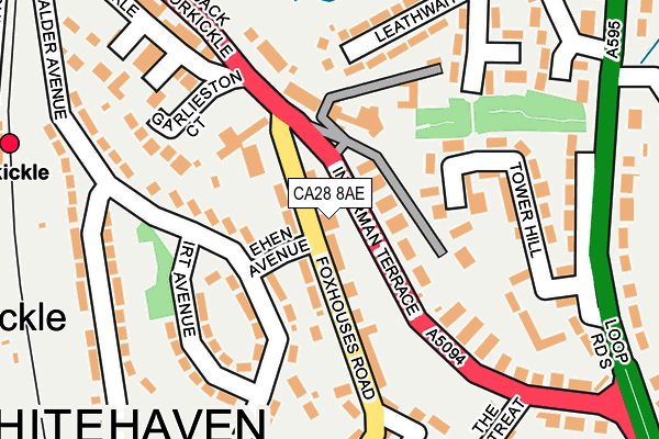 CA28 8AE map - OS OpenMap – Local (Ordnance Survey)