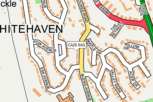 CA28 8AG map - OS OpenMap – Local (Ordnance Survey)