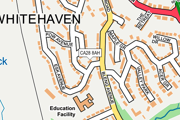 CA28 8AH map - OS OpenMap – Local (Ordnance Survey)