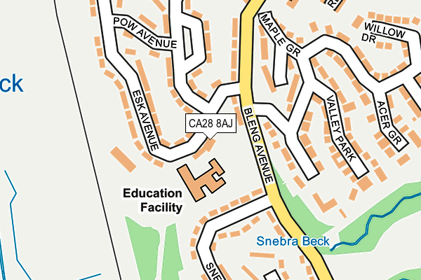 CA28 8AJ map - OS OpenMap – Local (Ordnance Survey)