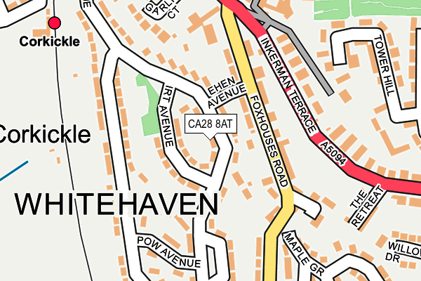 CA28 8AT map - OS OpenMap – Local (Ordnance Survey)