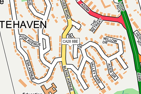 CA28 8BE map - OS OpenMap – Local (Ordnance Survey)