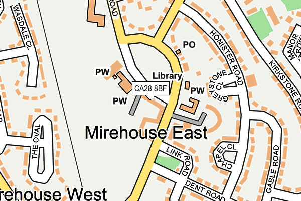 CA28 8BF map - OS OpenMap – Local (Ordnance Survey)