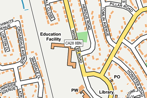 CA28 8BN map - OS OpenMap – Local (Ordnance Survey)