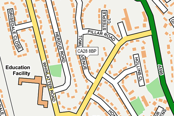 CA28 8BP map - OS OpenMap – Local (Ordnance Survey)