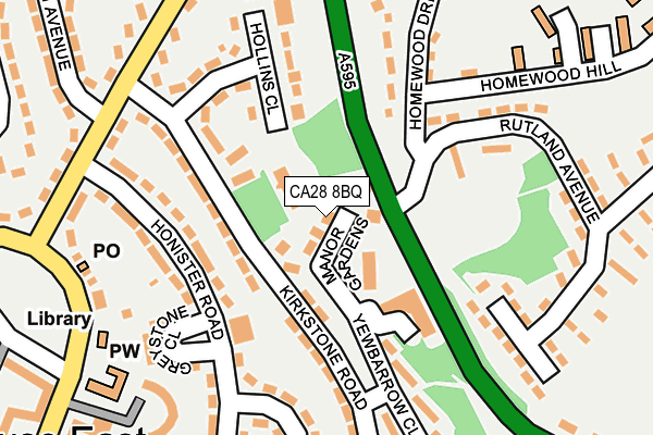 CA28 8BQ map - OS OpenMap – Local (Ordnance Survey)