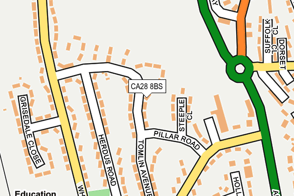 CA28 8BS map - OS OpenMap – Local (Ordnance Survey)