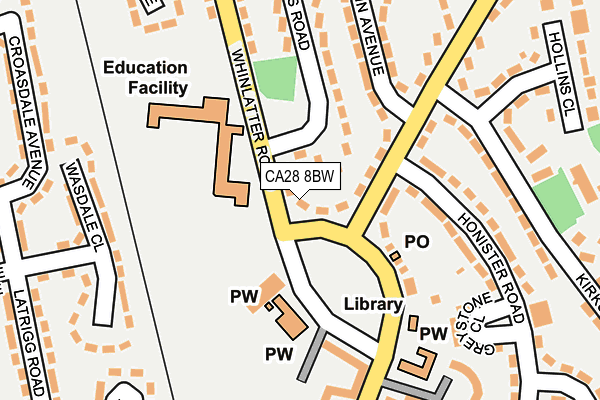 CA28 8BW map - OS OpenMap – Local (Ordnance Survey)