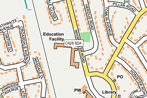 CA28 8DA map - OS OpenMap – Local (Ordnance Survey)