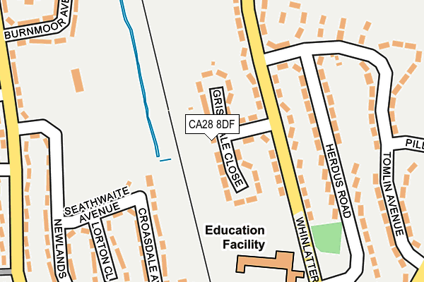 CA28 8DF map - OS OpenMap – Local (Ordnance Survey)