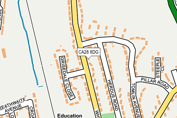 CA28 8DG map - OS OpenMap – Local (Ordnance Survey)