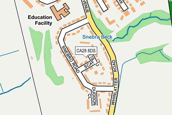 CA28 8DS map - OS OpenMap – Local (Ordnance Survey)