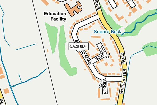 CA28 8DT map - OS OpenMap – Local (Ordnance Survey)