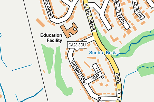 CA28 8DU map - OS OpenMap – Local (Ordnance Survey)