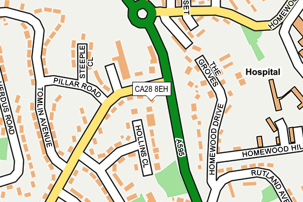 CA28 8EH map - OS OpenMap – Local (Ordnance Survey)