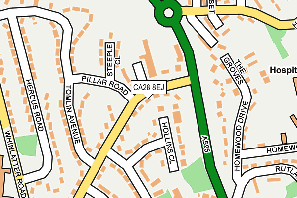 CA28 8EJ map - OS OpenMap – Local (Ordnance Survey)