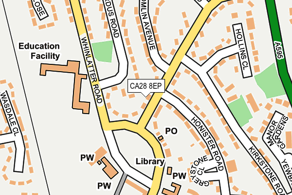 CA28 8EP map - OS OpenMap – Local (Ordnance Survey)