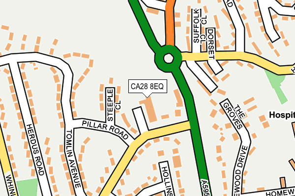 CA28 8EQ map - OS OpenMap – Local (Ordnance Survey)