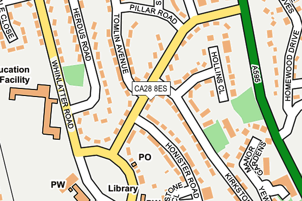 CA28 8ES map - OS OpenMap – Local (Ordnance Survey)