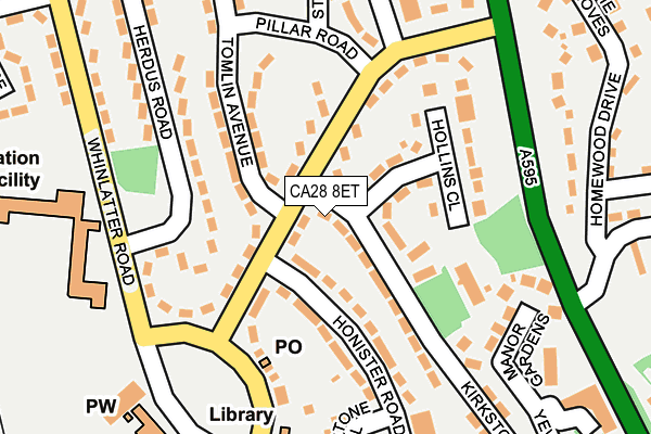 CA28 8ET map - OS OpenMap – Local (Ordnance Survey)