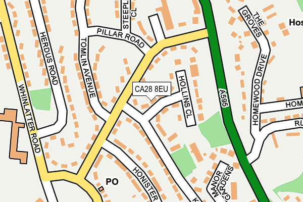 CA28 8EU map - OS OpenMap – Local (Ordnance Survey)