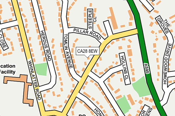 CA28 8EW map - OS OpenMap – Local (Ordnance Survey)