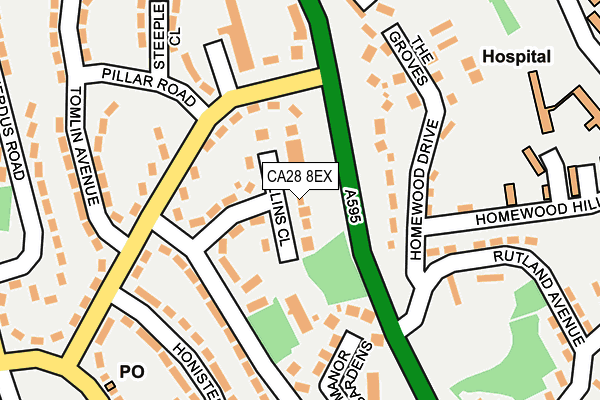CA28 8EX map - OS OpenMap – Local (Ordnance Survey)