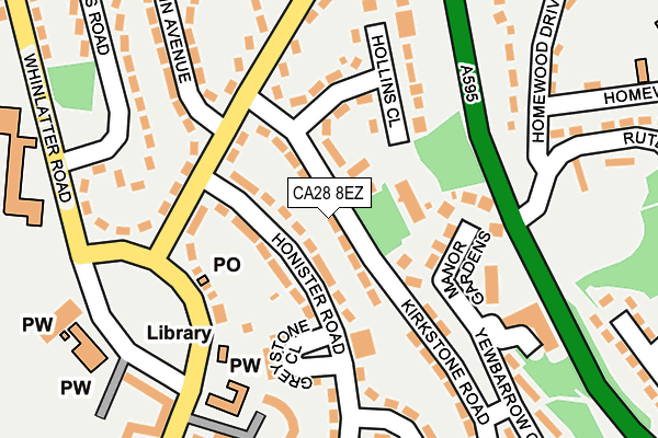 CA28 8EZ map - OS OpenMap – Local (Ordnance Survey)