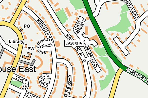 CA28 8HA map - OS OpenMap – Local (Ordnance Survey)