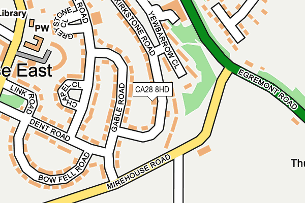 CA28 8HD map - OS OpenMap – Local (Ordnance Survey)