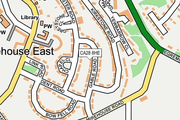 CA28 8HE map - OS OpenMap – Local (Ordnance Survey)