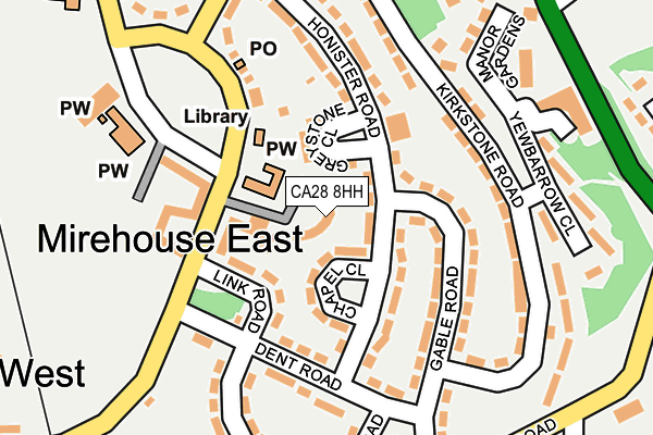 CA28 8HH map - OS OpenMap – Local (Ordnance Survey)