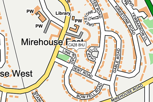 CA28 8HJ map - OS OpenMap – Local (Ordnance Survey)