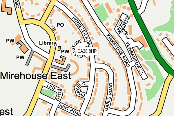 CA28 8HP map - OS OpenMap – Local (Ordnance Survey)