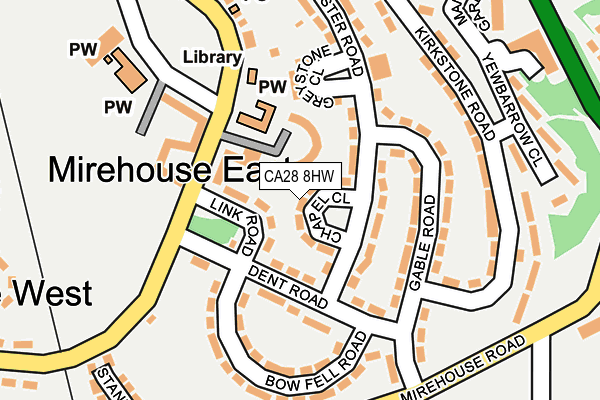 CA28 8HW map - OS OpenMap – Local (Ordnance Survey)